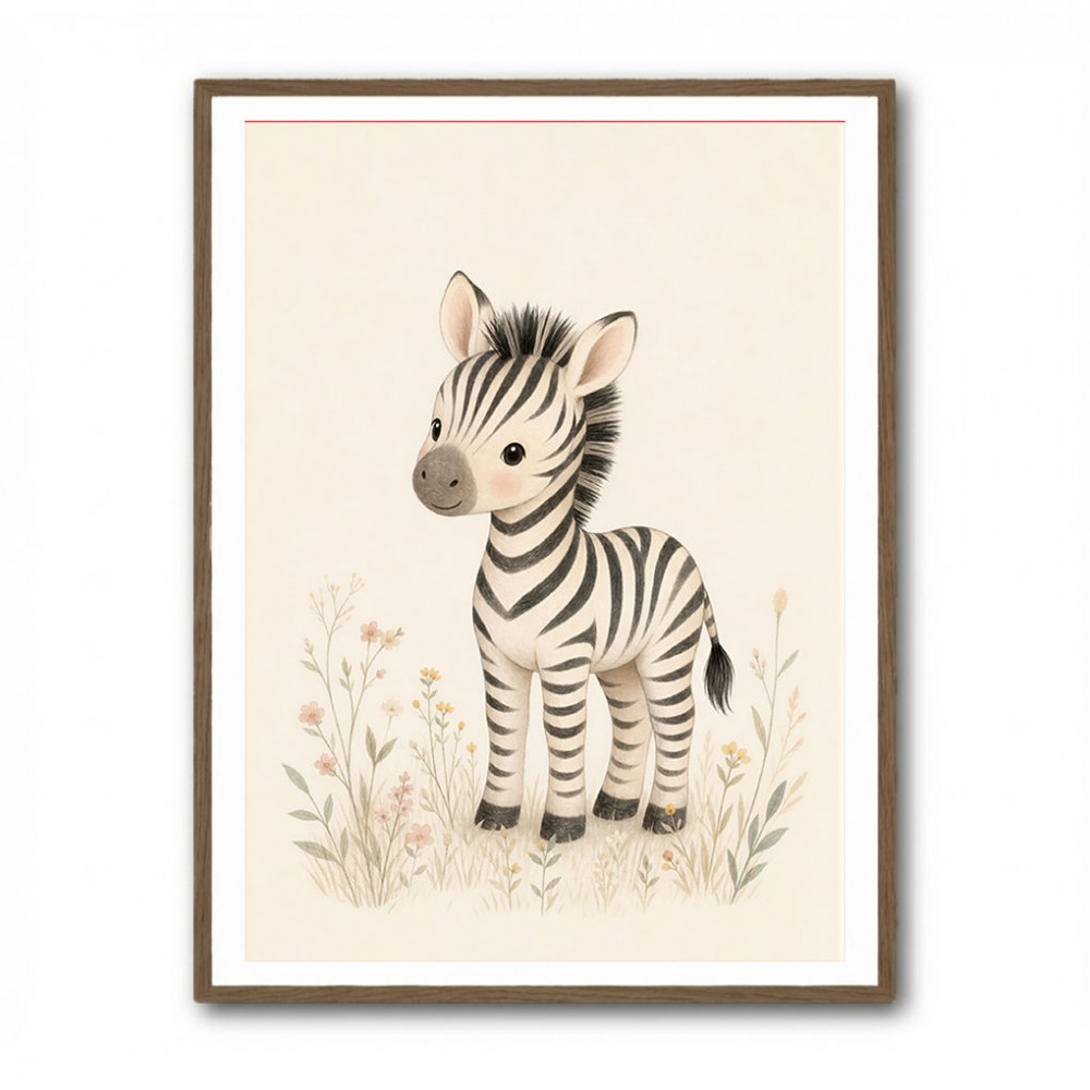 Zebra Friend Kids Wall Art Prints