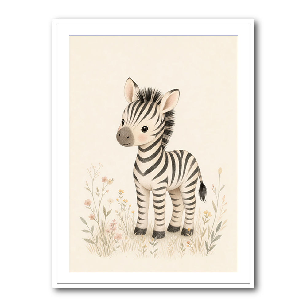 Zebra Friend Kids Wall Art Prints