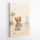 Bear at the Beach Childrens Wall Art Print