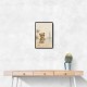 Bear at the Beach Childrens Wall Art Print