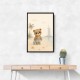 Bear at the Beach Childrens Wall Art Print