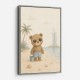 Bear at the Beach Childrens Wall Art Print