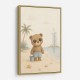 Bear at the Beach Childrens Wall Art Print