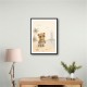 Bear at the Beach Childrens Wall Art Print