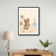Bear at the Beach Childrens Wall Art Print