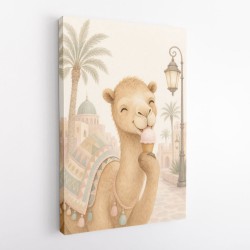 Camel Ice Cream Day Childrens Wall Art Print