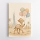 Camel with Balloons Childrens Wall Art Print
