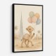 Camel with Balloons Childrens Wall Art Print