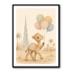 Camel with Balloons Childrens Wall Art Print
