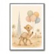 Camel with Balloons Childrens Wall Art Print
