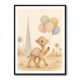 Camel with Balloons Childrens Wall Art Print