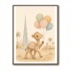 Camel with Balloons Childrens Wall Art Print