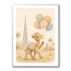 Camel with Balloons Childrens Wall Art Print