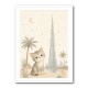 Cat by Burj Khalifa Childrens Wall Art Print