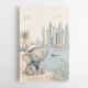 Elephant at the Marina Childrens Wall Art Print