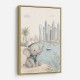 Elephant at the Marina Childrens Wall Art Print
