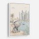 Elephant at the Marina Childrens Wall Art Print