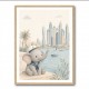 Elephant at the Marina Childrens Wall Art Print