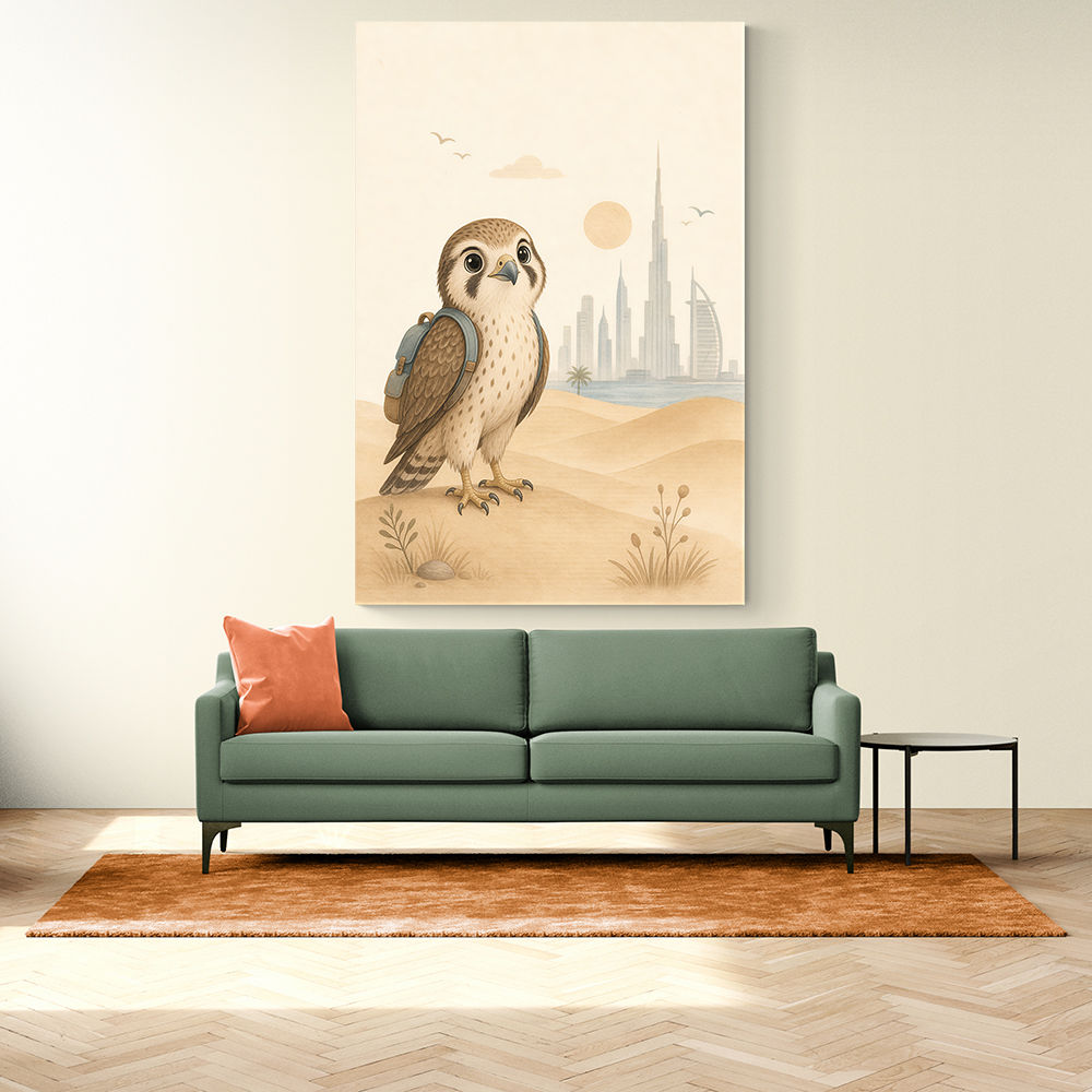Falcon Backpack Adventure Childrens Wall Art Print