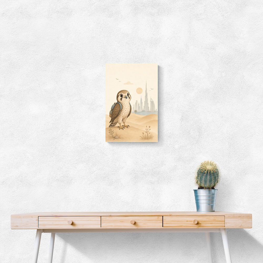 Falcon Backpack Adventure Childrens Wall Art Print