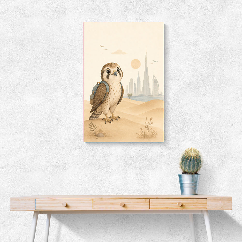 Falcon Backpack Adventure Childrens Wall Art Print