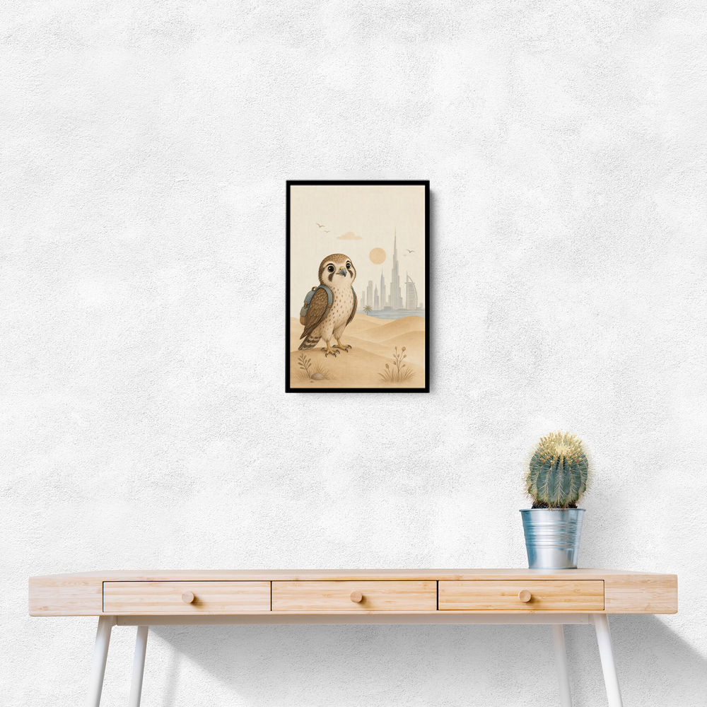 Falcon Backpack Adventure Childrens Wall Art Print