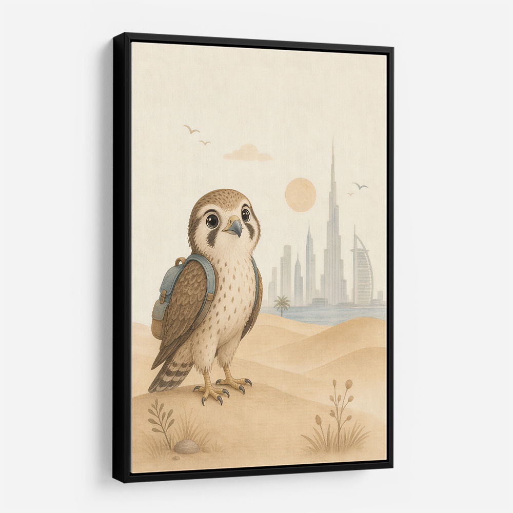 Falcon Backpack Adventure Childrens Wall Art Print
