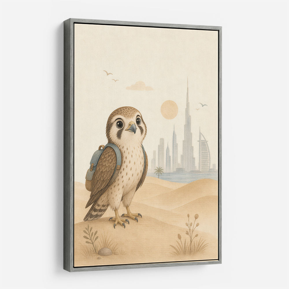 Falcon Backpack Adventure Childrens Wall Art Print