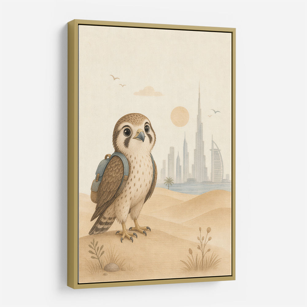 Falcon Backpack Adventure Childrens Wall Art Print