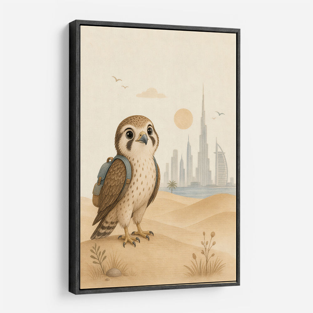Falcon Backpack Adventure Childrens Wall Art Print