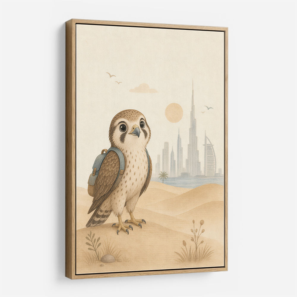 Falcon Backpack Adventure Childrens Wall Art Print