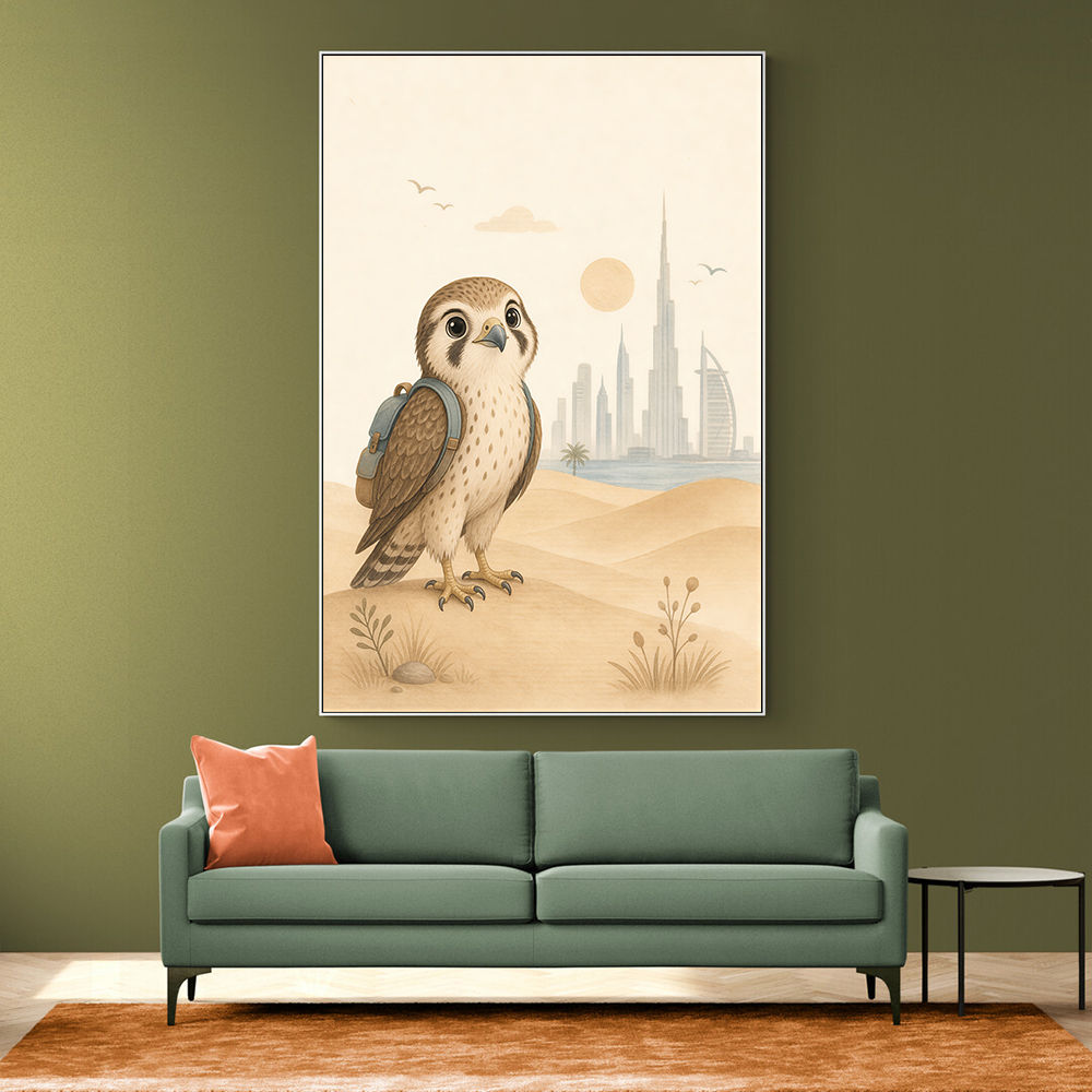 Falcon Backpack Adventure Childrens Wall Art Print