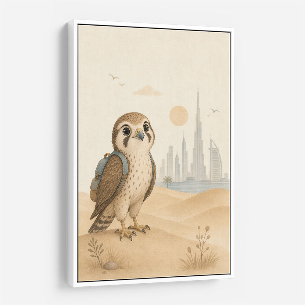 Falcon Backpack Adventure Childrens Wall Art Print