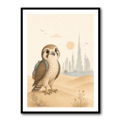 Falcon Backpack Adventure Childrens Wall Art Print