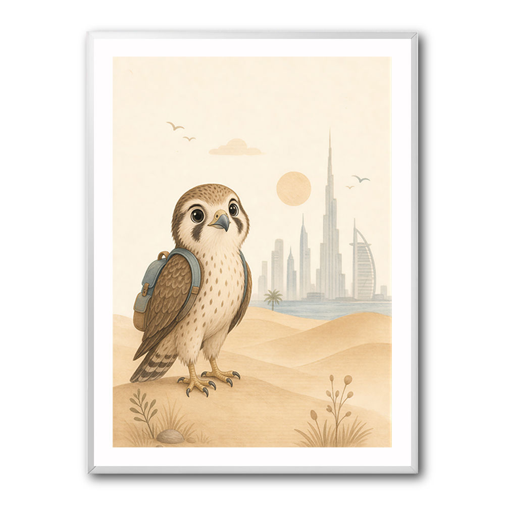 Falcon Backpack Adventure Childrens Wall Art Print