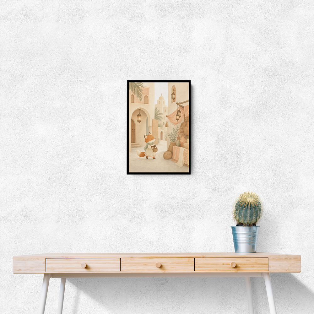 Fox in the Souk Childrens Wall Art Print