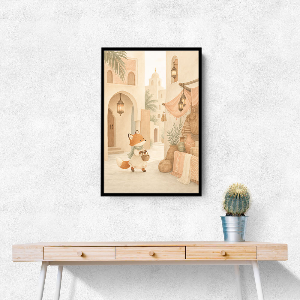 Fox in the Souk Childrens Wall Art Print