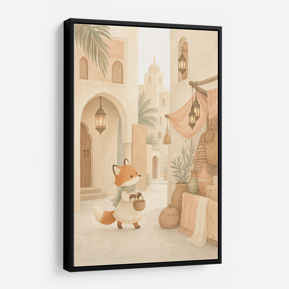 Fox in the Souk Childrens Wall Art Print