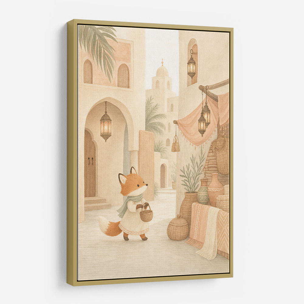 Fox in the Souk Childrens Wall Art Print