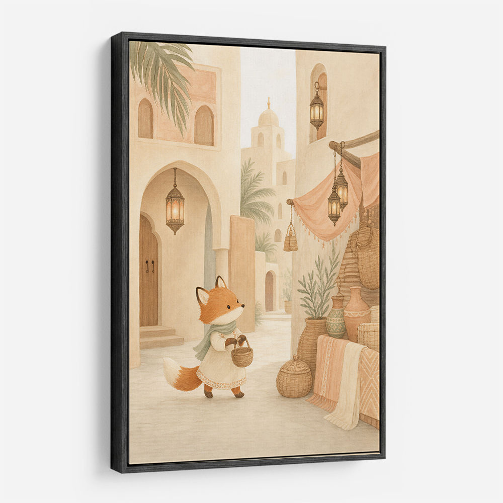 Fox in the Souk Childrens Wall Art Print