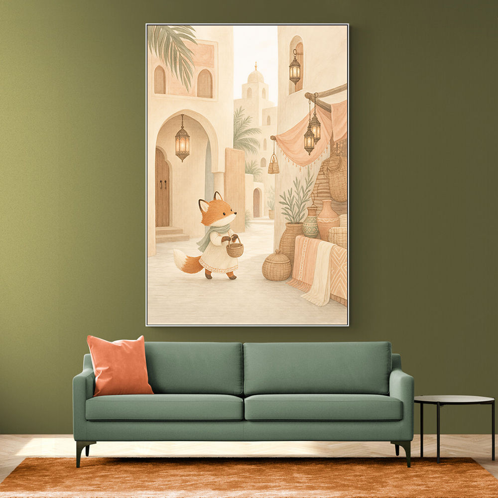 Fox in the Souk Childrens Wall Art Print