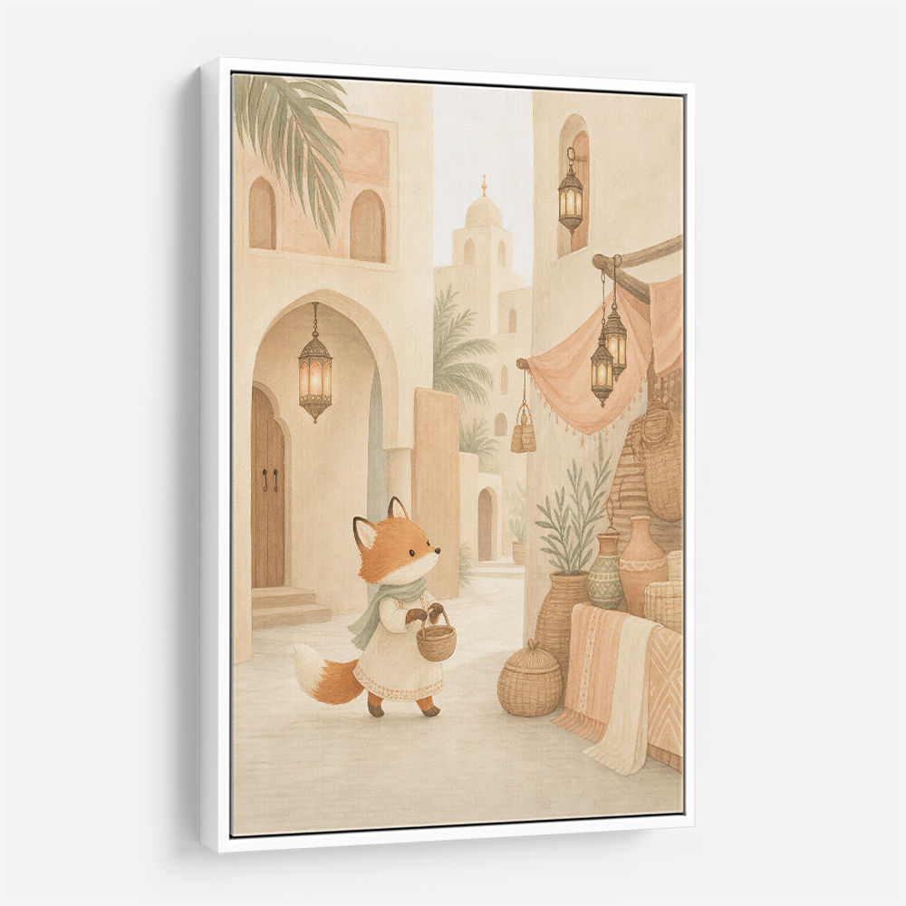 Fox in the Souk Childrens Wall Art Print