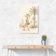 Giraffe Palm Walk Childrens Wall Art Print