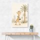 Giraffe Palm Walk Childrens Wall Art Print