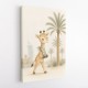 Giraffe Palm Walk Childrens Wall Art Print