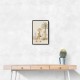 Giraffe Palm Walk Childrens Wall Art Print