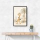 Giraffe Palm Walk Childrens Wall Art Print
