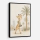 Giraffe Palm Walk Childrens Wall Art Print