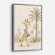 Giraffe Palm Walk Childrens Wall Art Print