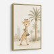 Giraffe Palm Walk Childrens Wall Art Print